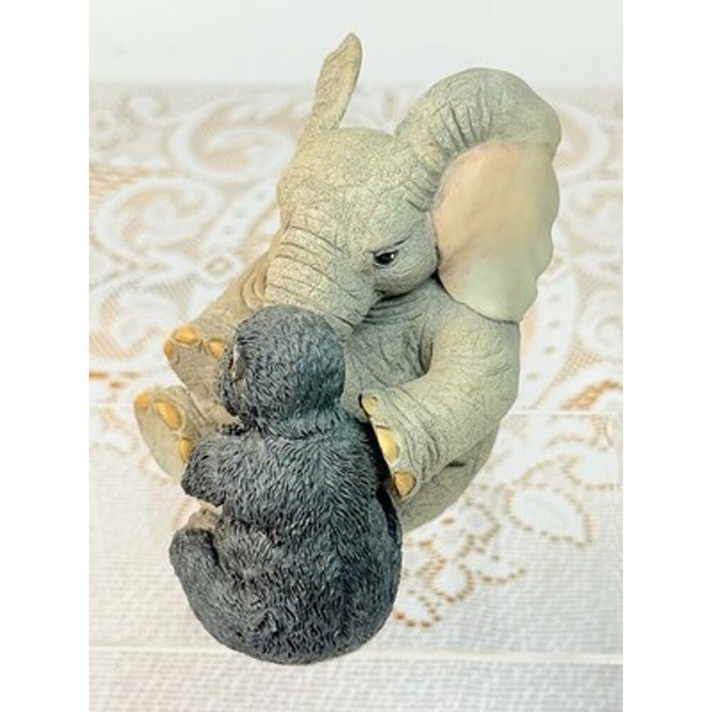 Elephant Figurine "Don't Leave Me" Henry & Gorilla #0575 Made in China ©2001 - Picture 9 of 12